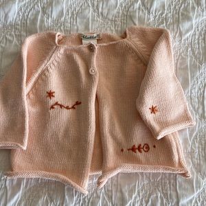 Blabla Kids Ikebana Pink Cardigan Size 12M. Never worn. Only washed.